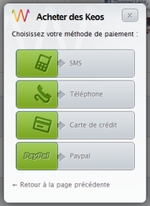 Méthodes de paiement sur Wikeo