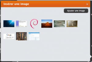 Boîte d'insertion d'images