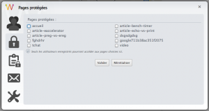 Protéger des pages
