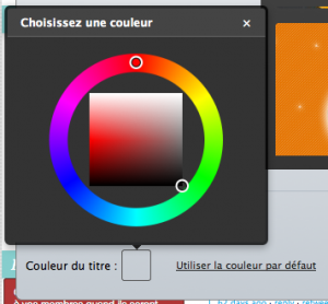 Choisir une couleur pour le titre