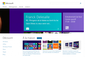 Nouveau site web de Microsoft